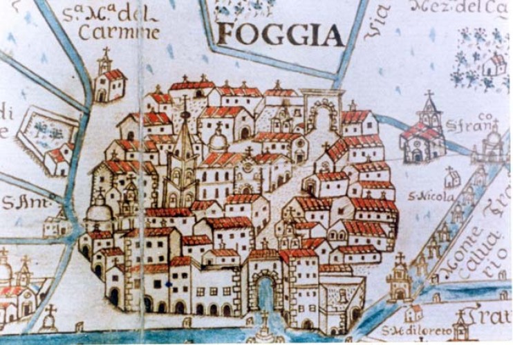 mappa Foggia locazione di Castiglione